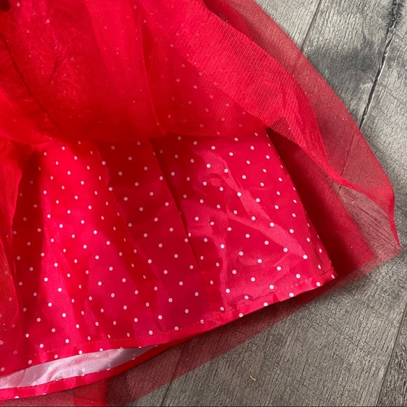 Disney Minnie Mouse tutu red sparkle skirt xl 14 - Picture 3 of 4